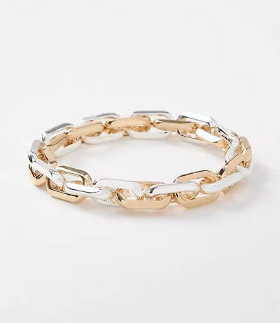 Mixed Metal Chain Link Bracelet