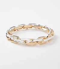Mixed Metal Chain Link Bracelet