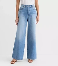 Rivete Tall High Rise Relaxed Wide Leg Jeans Light Wash