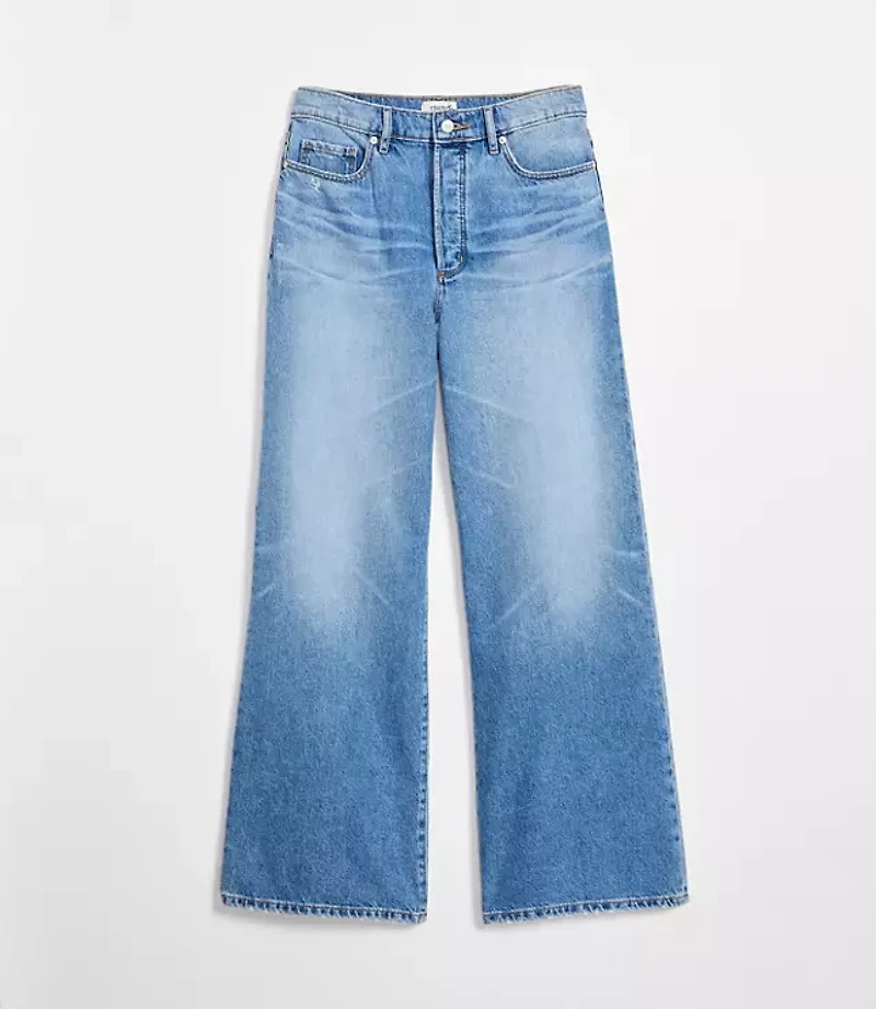 Rivete Tall High Rise Relaxed Wide Leg Jeans Light Wash