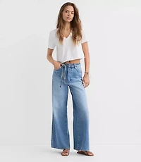 Rivete Tall High Rise Relaxed Wide Leg Jeans Light Wash