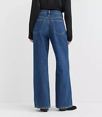 Rivete Tall High Rise Relaxed Wide Leg Jeans Mid Wash