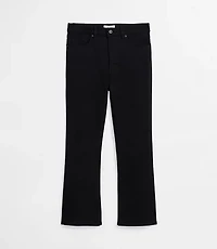 Rivete Tall Curvy High Rise Kick Crop Jeans Noir Wash