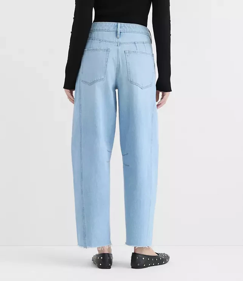 Rivete Petite Curvy Fresh Cut Horseshoe Jeans Haze Wash