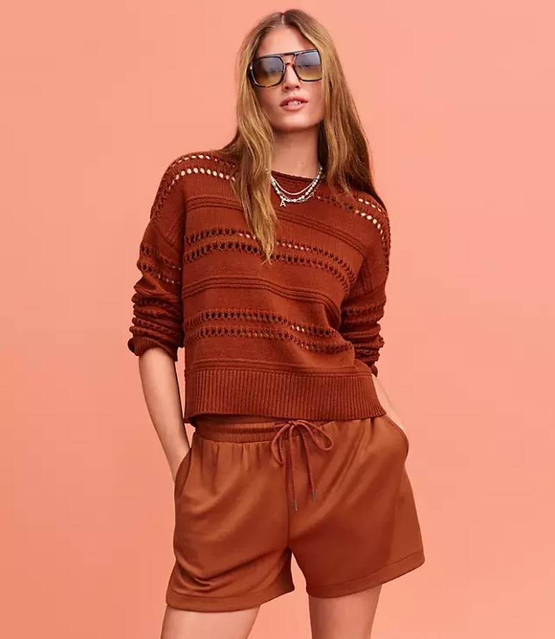 Lou & Grey Pointelle Striped Sweater