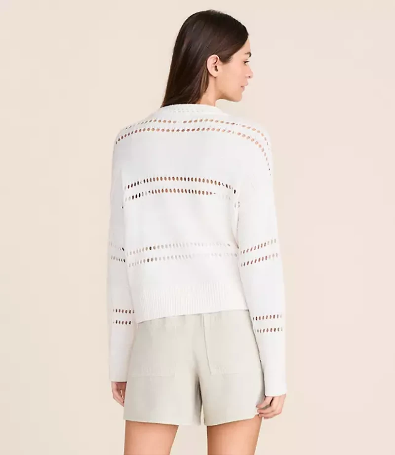 Lou & Grey Pointelle Striped Sweater