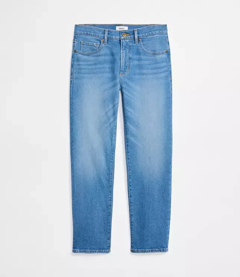 Rivete Tall Curvy Mid Rise Slim Jeans Vintage Wash