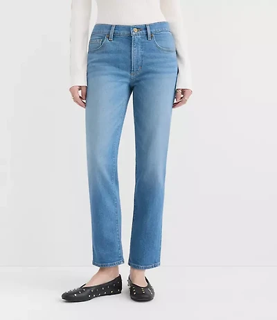 Rivete Tall Curvy Mid Rise Slim Jeans Vintage Wash