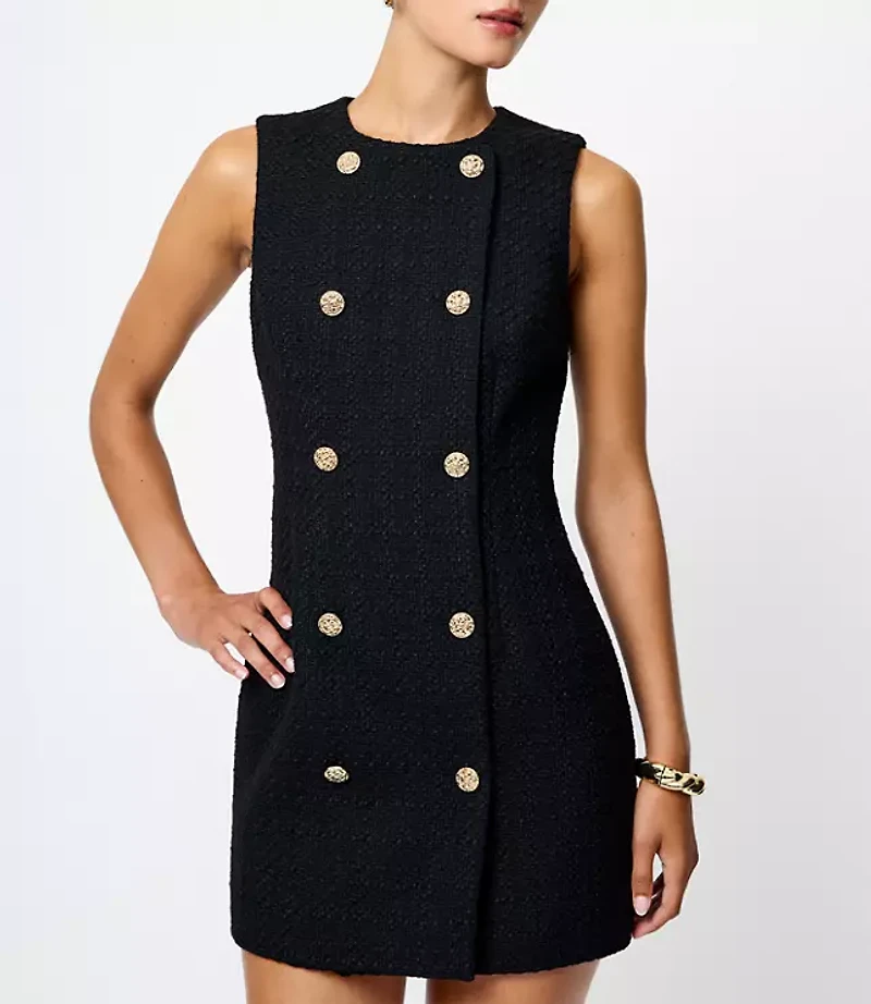 French Connection Structured Tweed Mini Dress