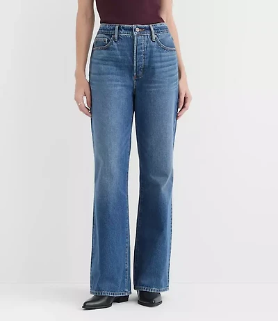Rivete Tall Curvy High Rise Wide Leg Jeans Echo Wash