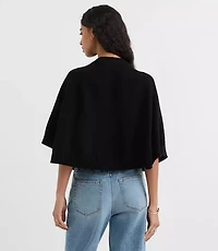 Button Cape Sweater