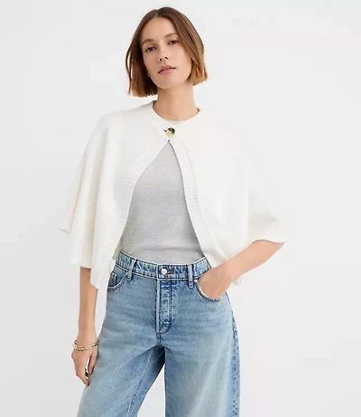 Button Cape Sweater