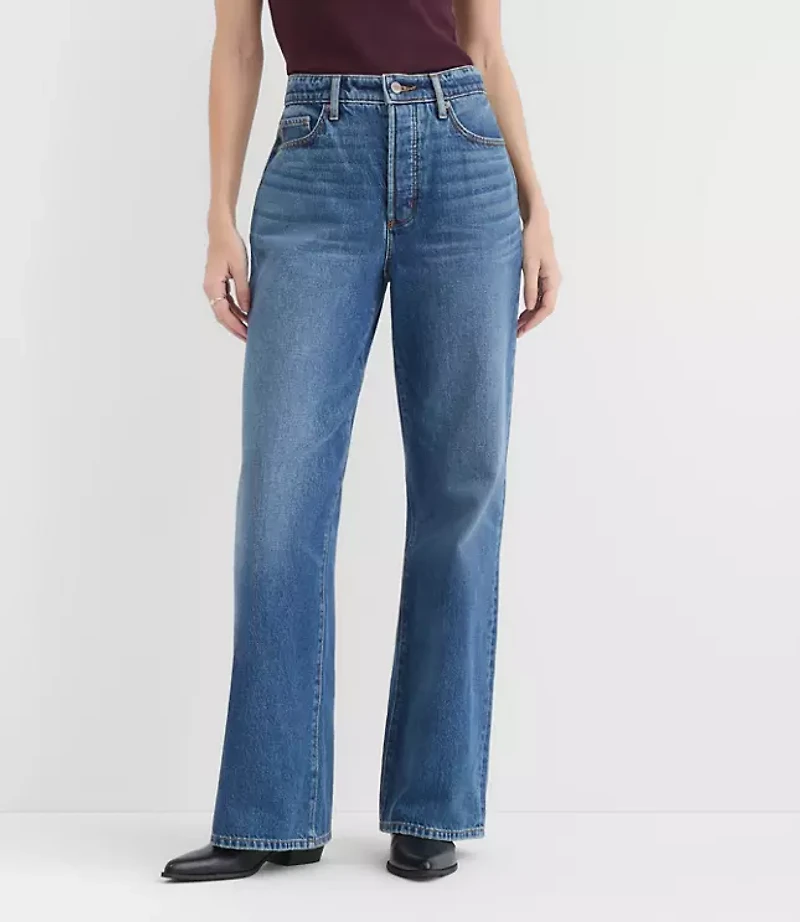Rivete Tall High Rise Wide Leg Jeans Echo Wash
