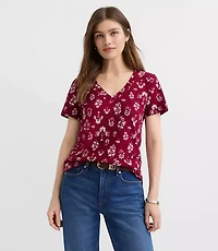 Floral Everyday V-Neck Tee