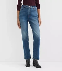 Rivete Tall Curvy High Rise Straight Jeans Echo Wash