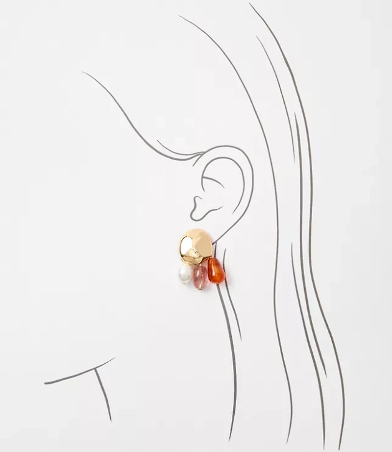 Pearlized Molded Statement Earrings