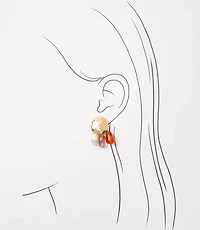 Pearlized Molded Statement Earrings