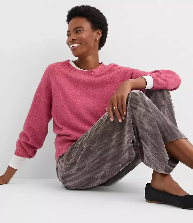 Petite Shimmer Blouson Sweater