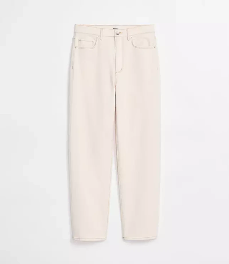 Rivete Tall High Rise Straight Jeans Ivory