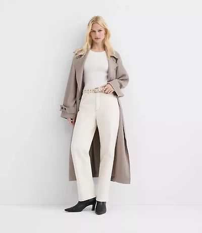 Rivete Tall High Rise Straight Jeans Ivory