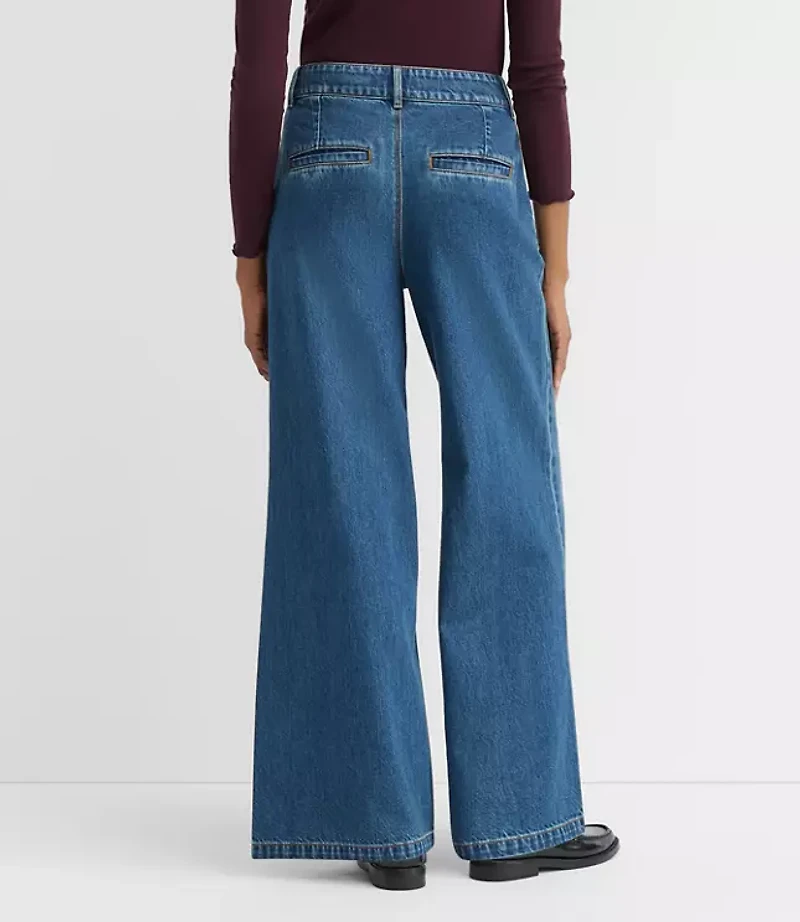 Tall Curvy High Rise Trouser Jeans Vintage Mid Wash