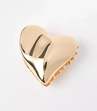 Metallic Heart Claw Hair Clip