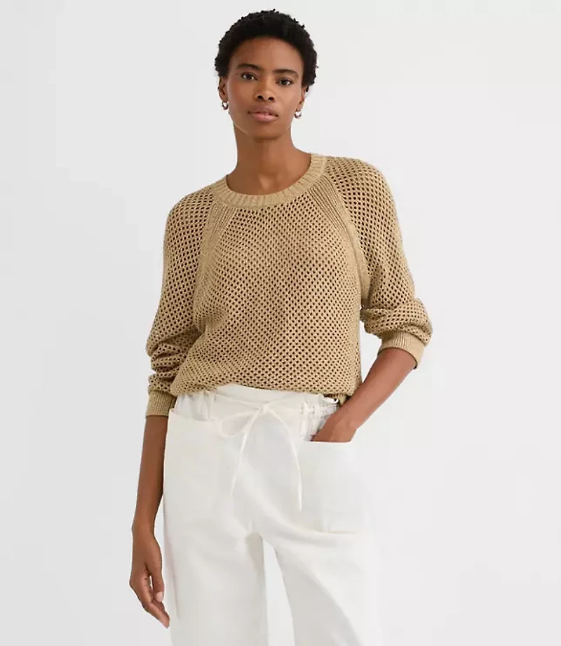 Metallic Mesh Stitch Sweater