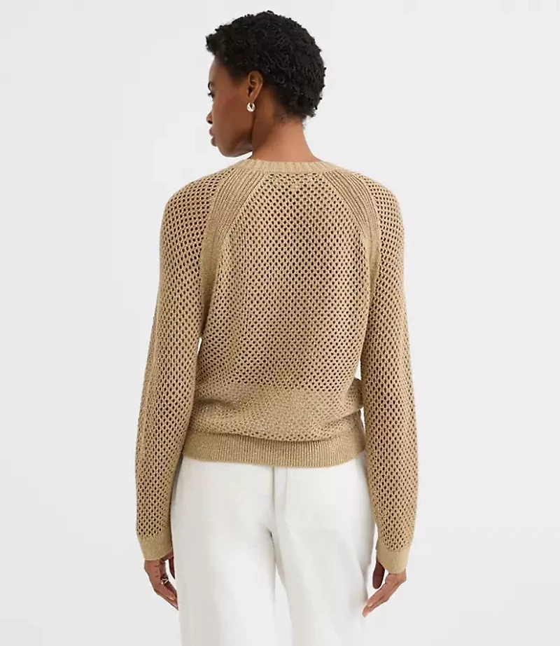 Metallic Mesh Stitch Sweater