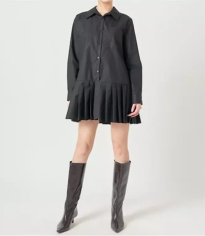 English Factory Colorblocked Shirtdress