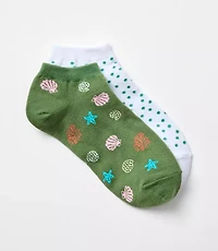 Seashell & Dot Sneaker Sock Set