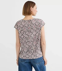 Snake Print Modern Wedge Tee