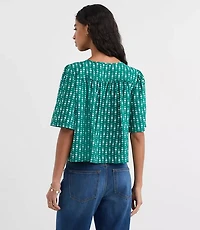 Petite Floral Bow Blouse