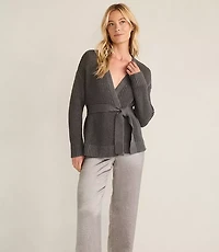 Haven Well Within Cotton Blend Lurex Belted Cardigan
