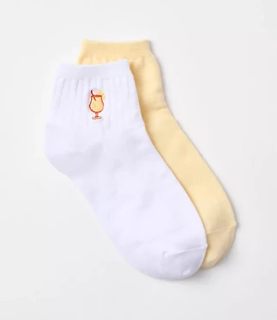 Cocktail & Dot Ankle Sock Set
