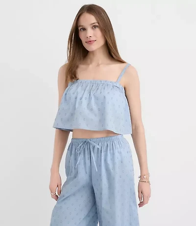 LOFT Beach Clip Dot Tank Top