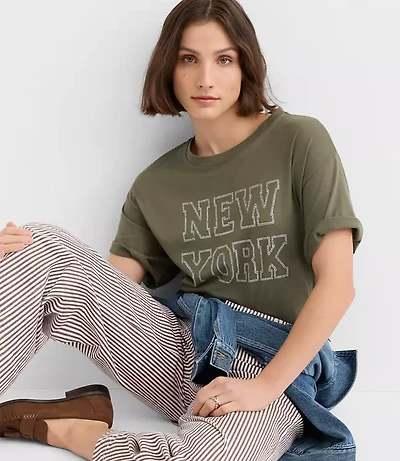 New York Oversized Jersey Modern Tee