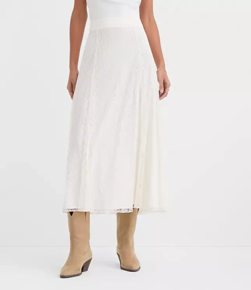 Petite Floral Lace Maxi Skirt