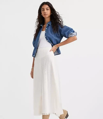 Petite Floral Lace Maxi Skirt