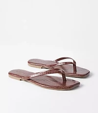 Square Toe Flip Flops