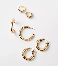Tubular Hoop Earring Set