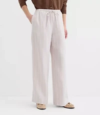 Petite Sawyer Pull On Pants Striped Twill