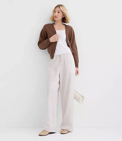 Petite Sawyer Pull On Pants Striped Twill