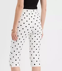 Slim Crop Pants Dotted Bi-Stretch