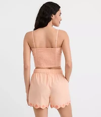 LOFT Beach Floral Embroidered Top