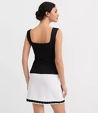 Petite Ponte Peplum Tank Top