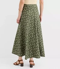 Petite Floral Gored Midi Skirt