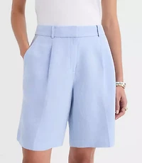Bermuda Shorts Chambray Linen Blend