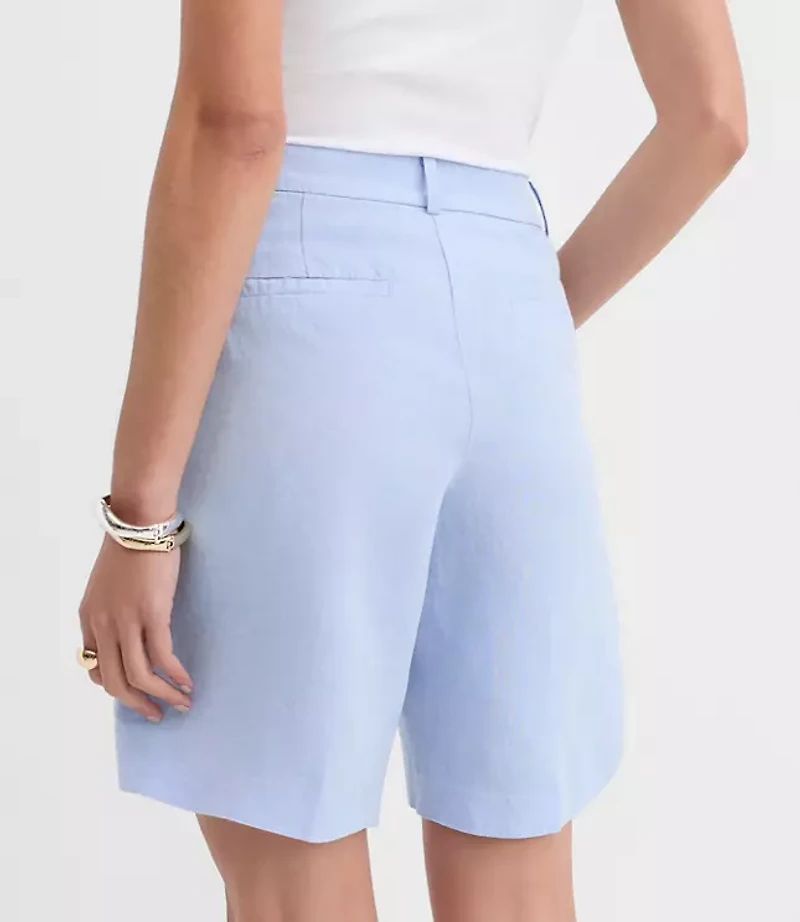 Bermuda Shorts Chambray Linen Blend