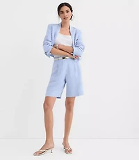 Bermuda Shorts Chambray Linen Blend