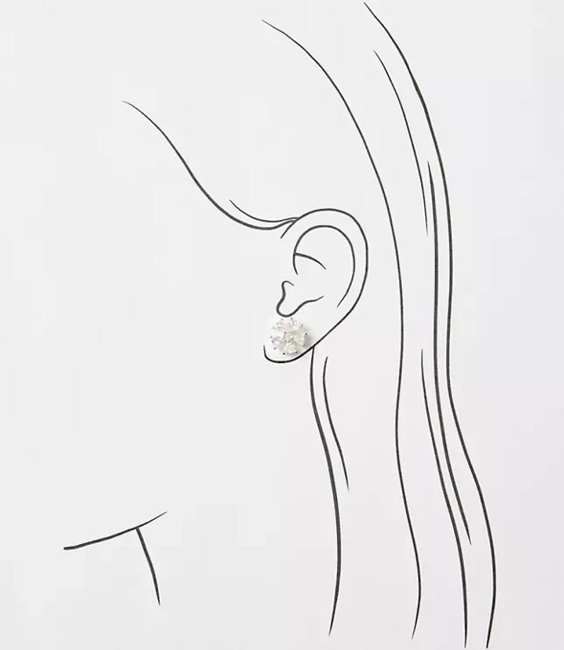 Sparkle Flower Stud Earrings